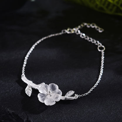 Pulsera Flor de Cristal con piedra de cristal