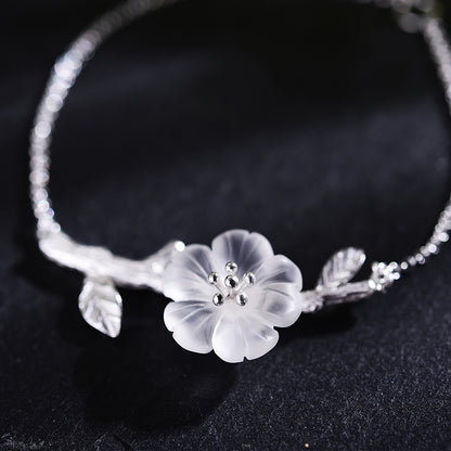 Pulsera Flor de Cristal con piedra de cristal