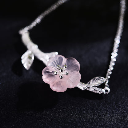 Pulsera Flor de Cristal con piedra de cristal