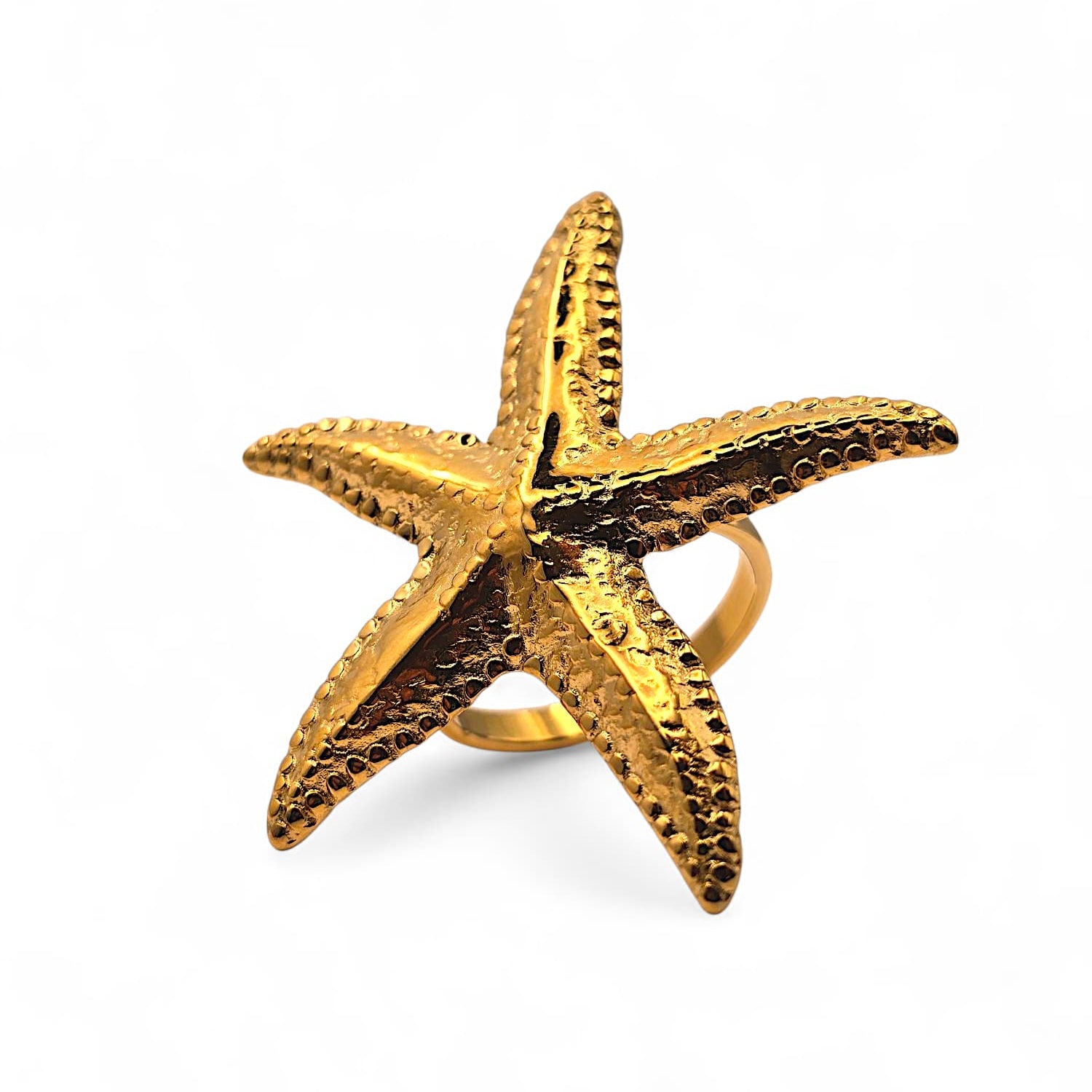 Anillo Estrella de Mar Dorada