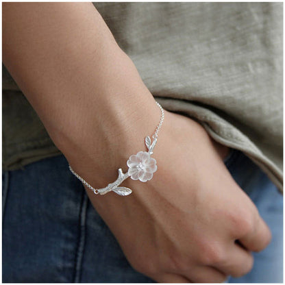 Pulsera Flor de Cristal con piedra de cristal