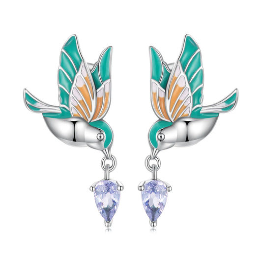 Colorful Bird Earrings