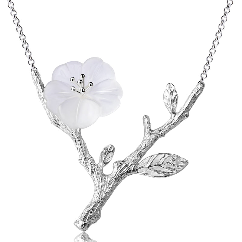 Collana con fiori in cristallo stile verticale