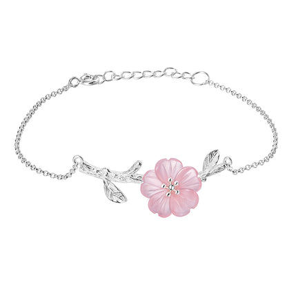 Pulsera Flor de Cristal con piedra de cristal