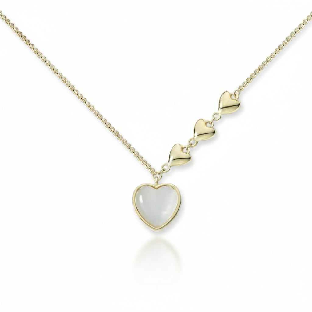 Collar Corazones Dorados de Amor