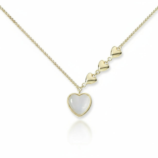 Collar Corazones Dorados de Amor