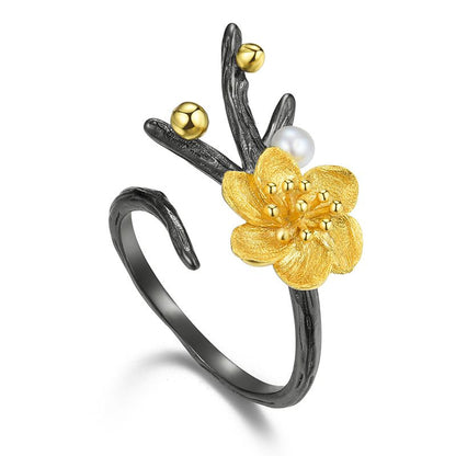 anillo flor de ciruelo