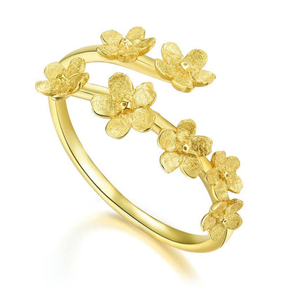 Anillo flores no me olvides