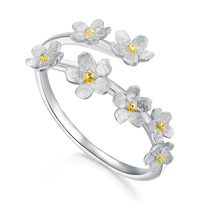 anillo flores no me olvides