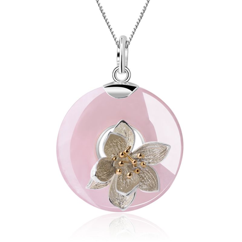 Collana Lotus Whispers con pietra avventurina