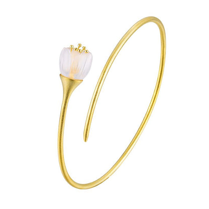 pulsera flor de orquídea de campana fresca