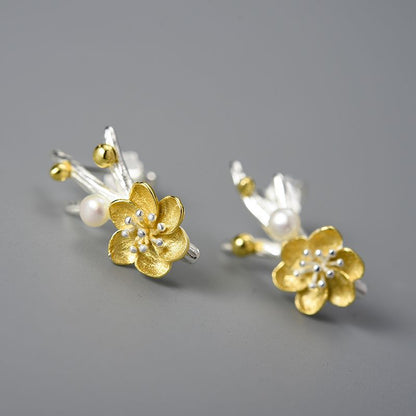 pendientes flor de ciruelo