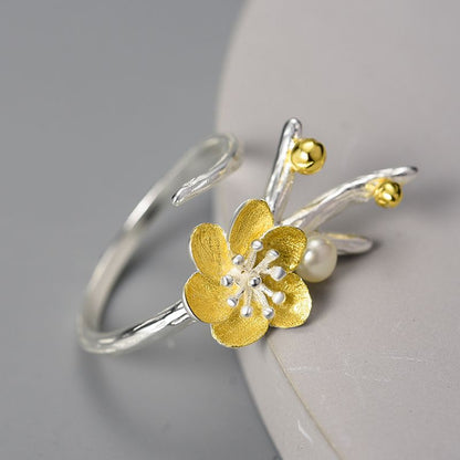 anillo flor de ciruelo