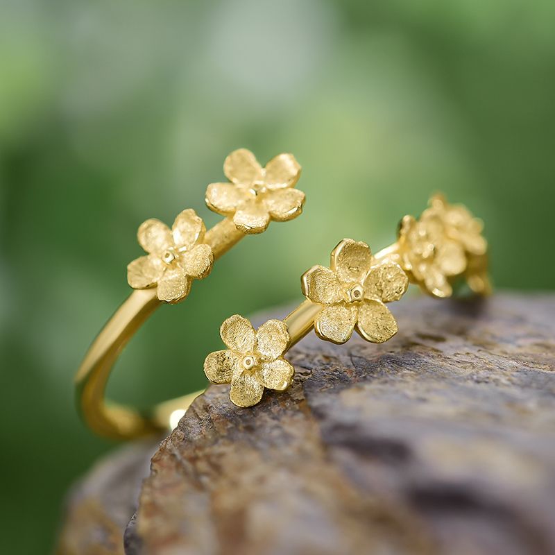 anillo flores no me olvides