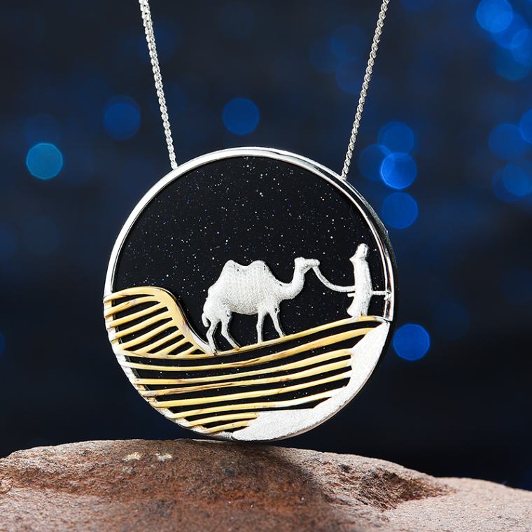 Collana Night In The Desert con arenaria dorata