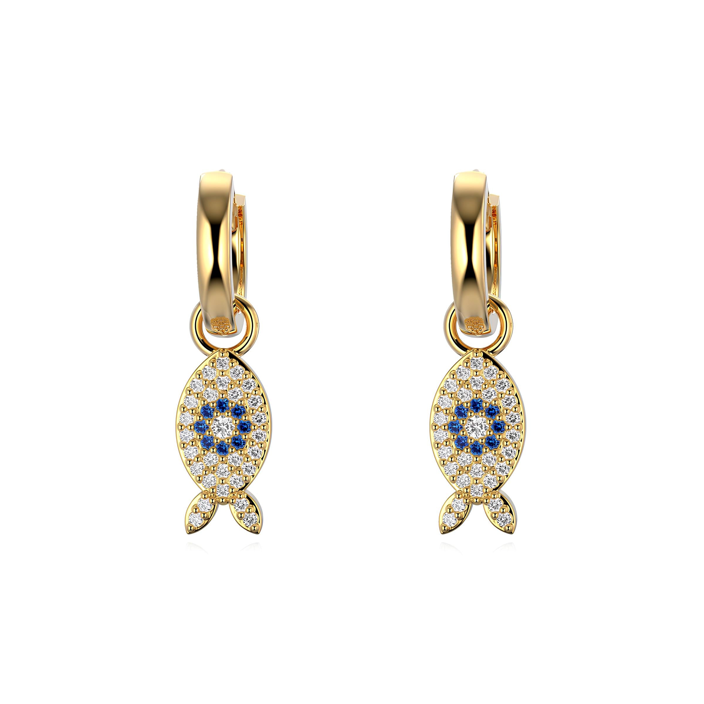 Pendientes Pez Brillante