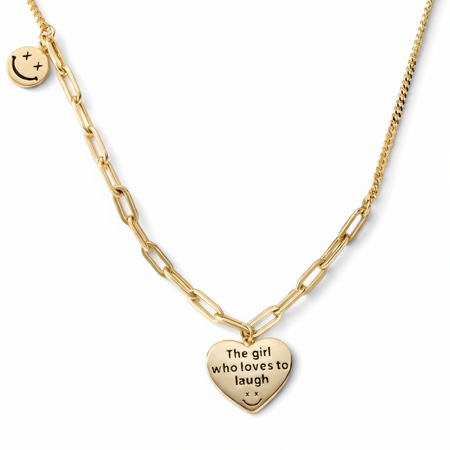 Collar corazón sonriente
