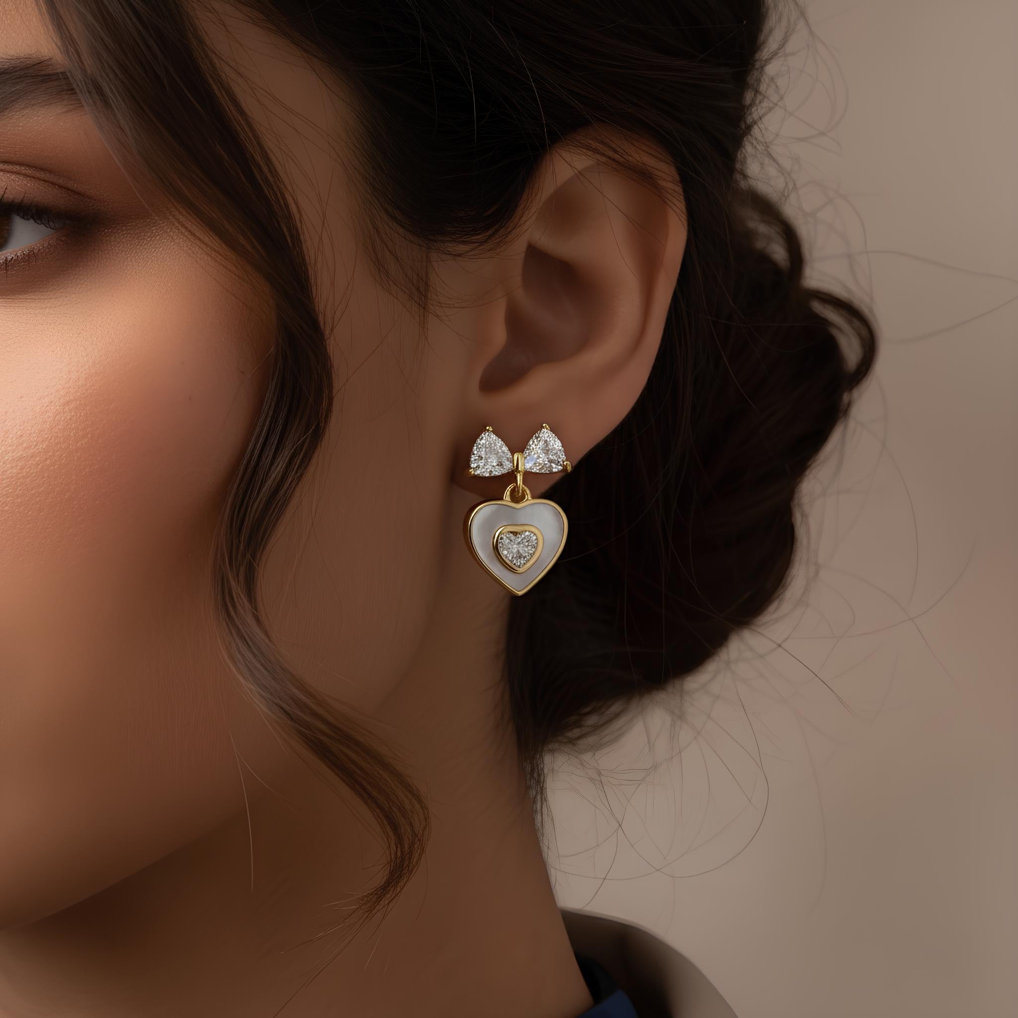 Pendientes Corazones de Cristal