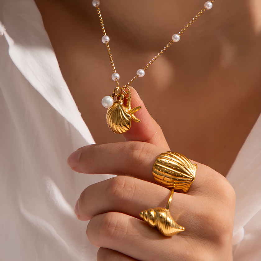 Anillo Caracola de Oro