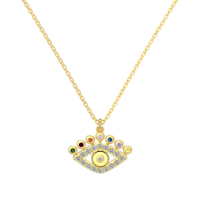 Collar de ojo multicolores