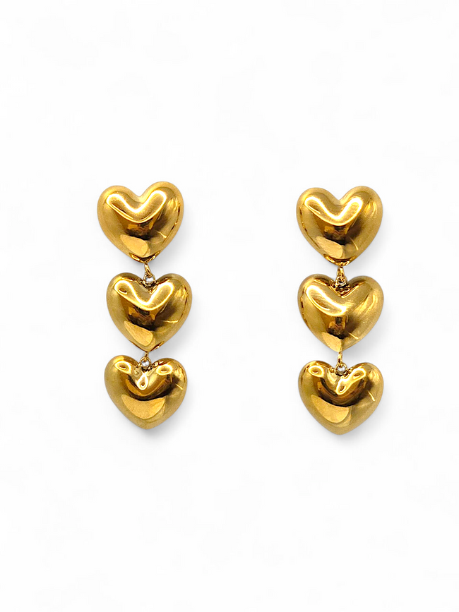 Pendientes Doble Elegancia de Corazón