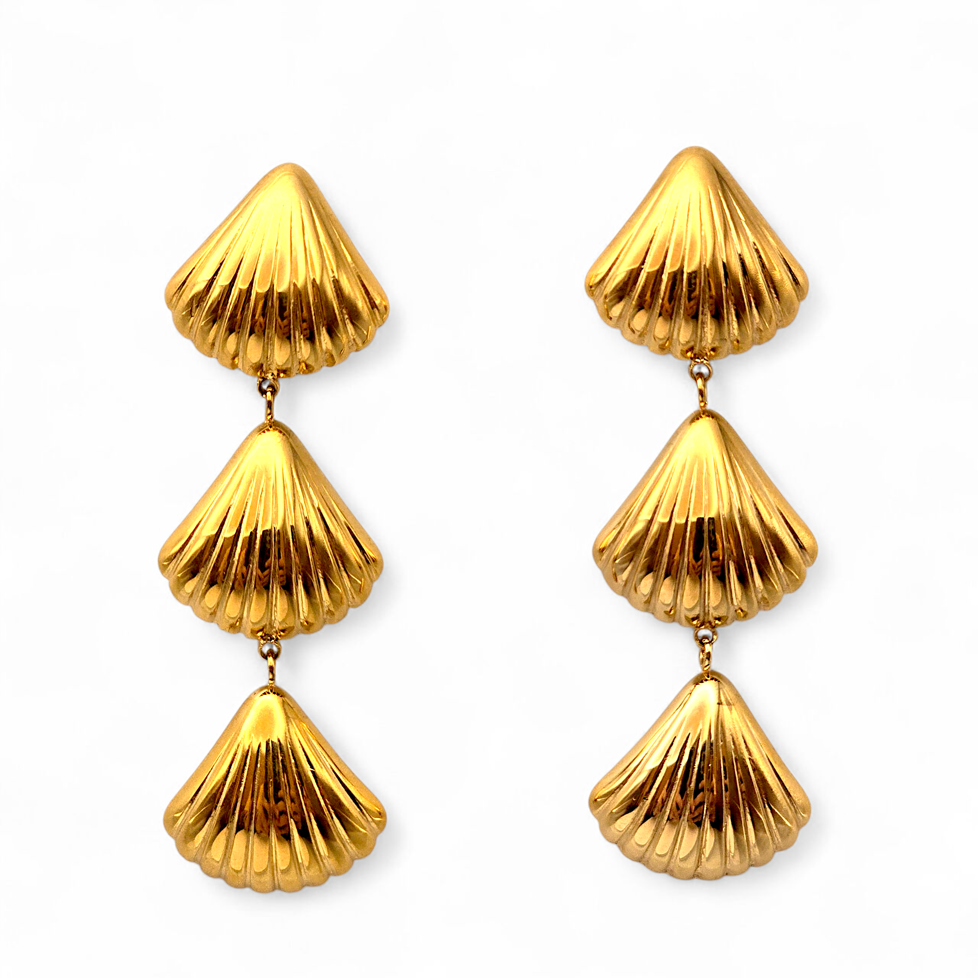 Pendientes Carcasa Acanalada