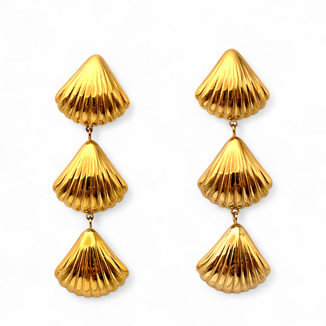 Pendientes Carcasa Acanalada