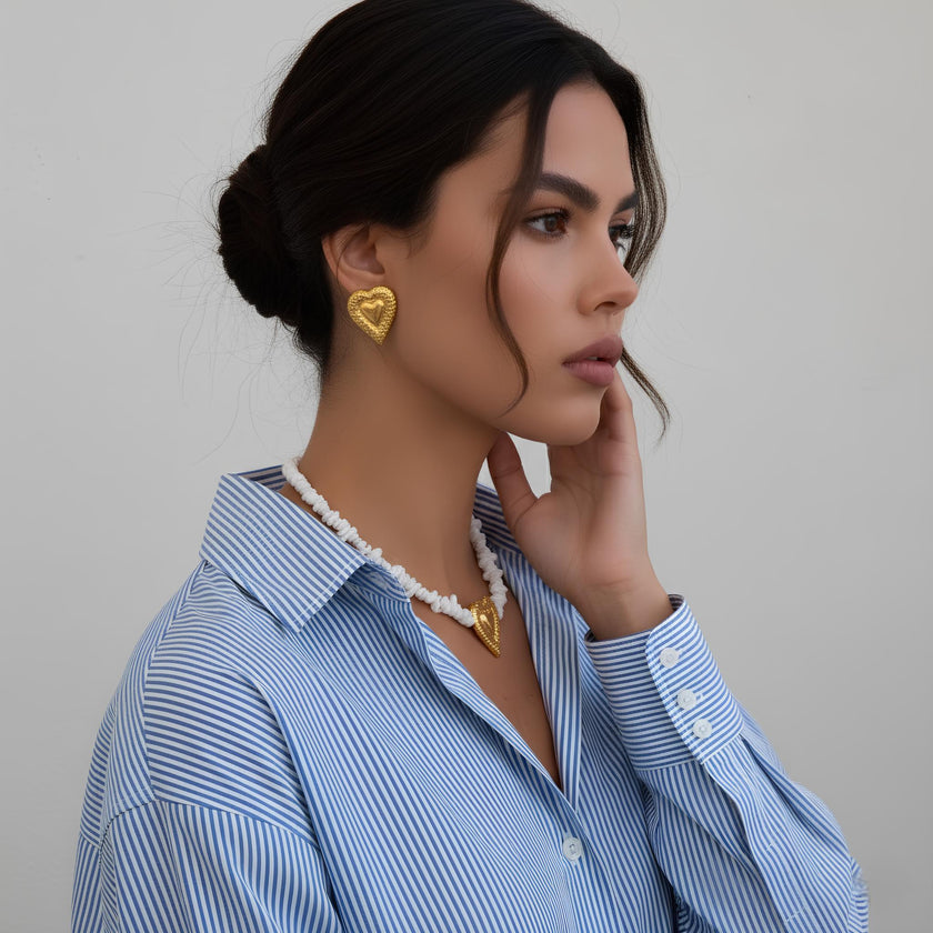 Pendientes Corazón Martillado