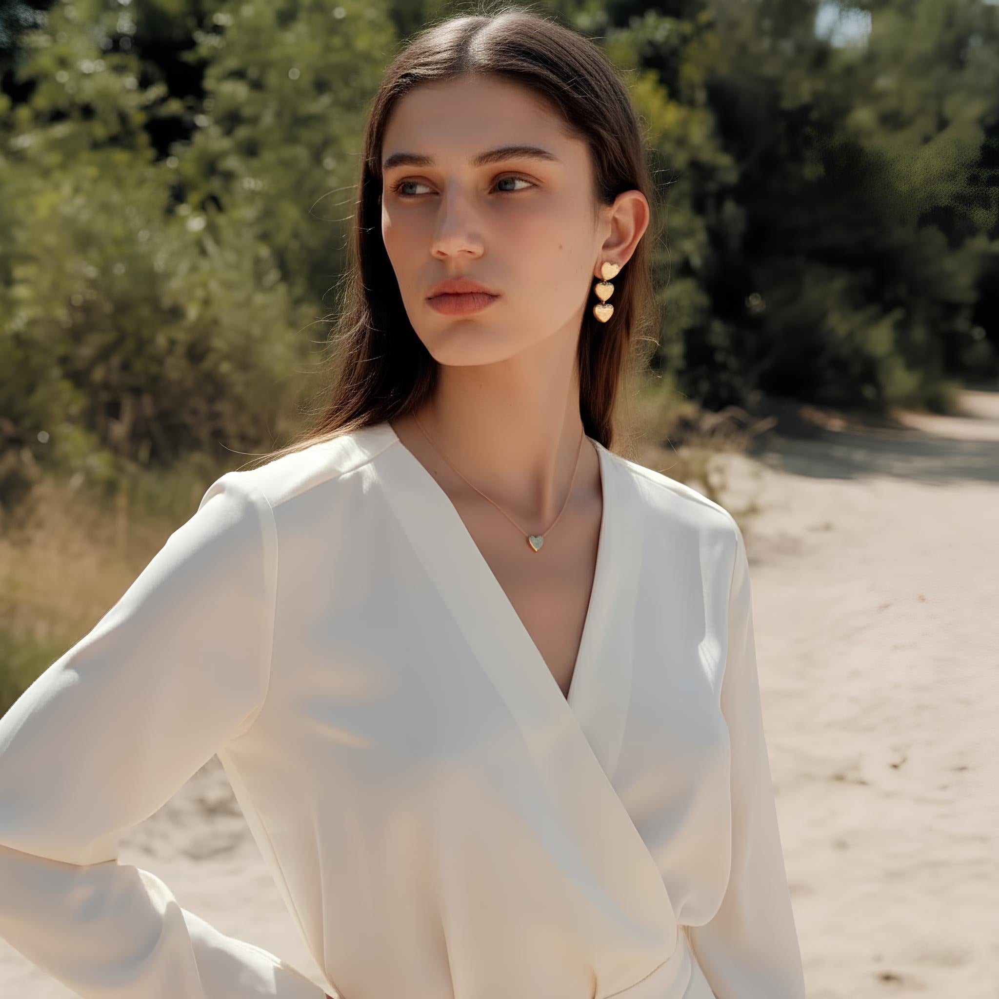 Pendientes Doble Elegancia de Corazón