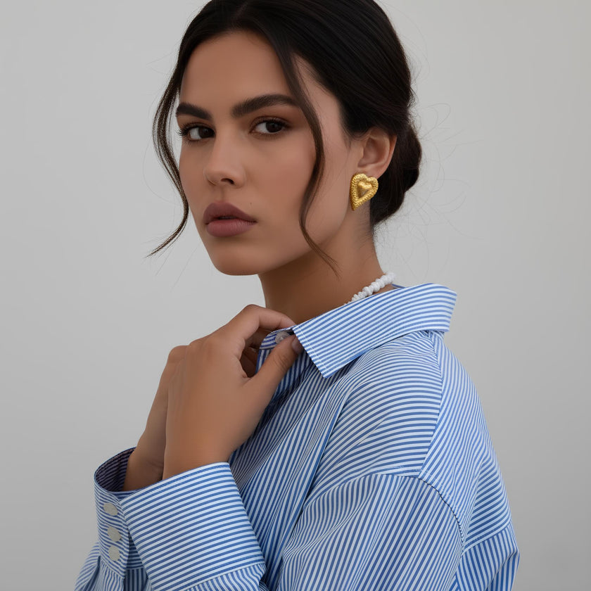 Pendientes Corazón Martillado