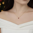 Collar Amor con piedra de zirconia roja