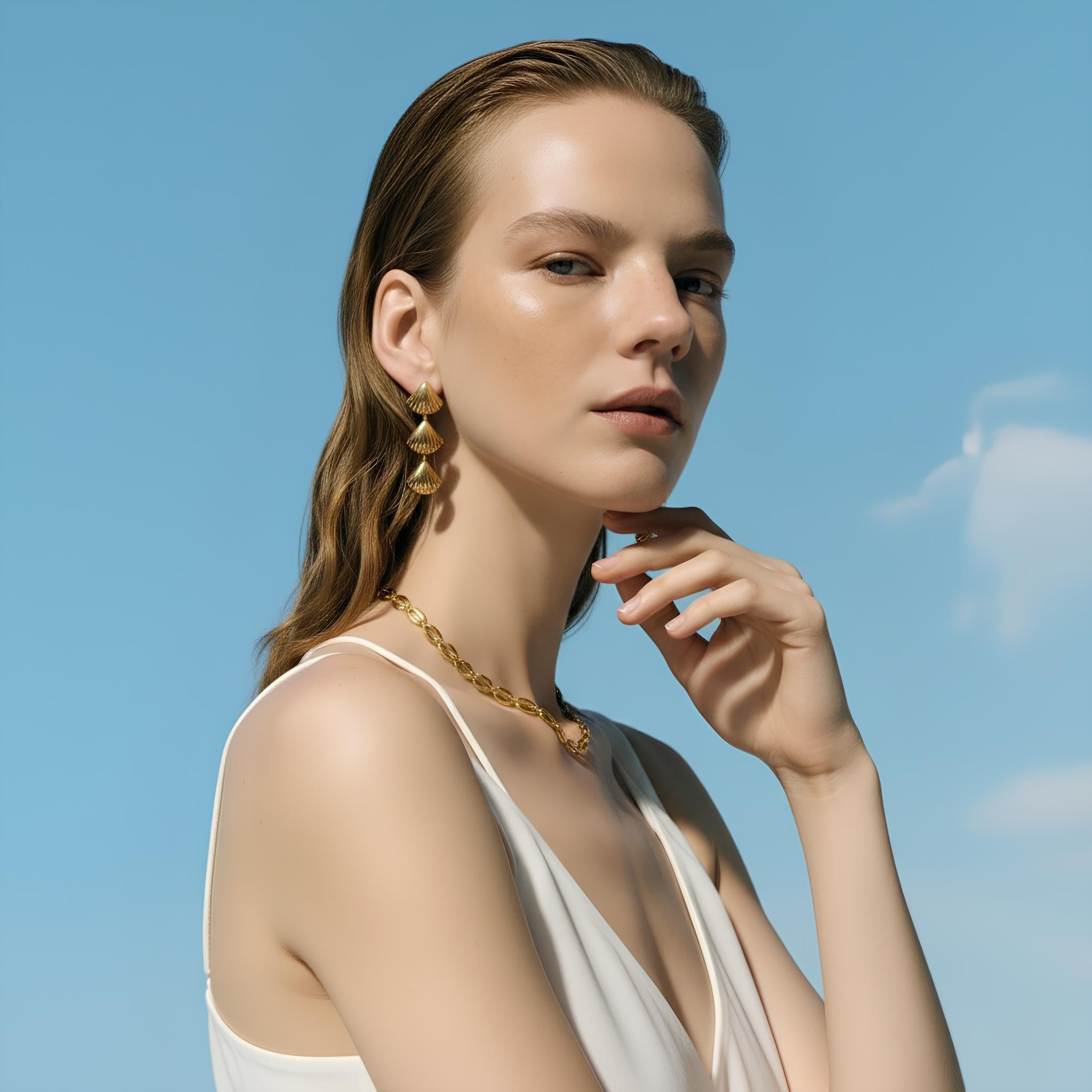 Pendientes Carcasa Acanalada